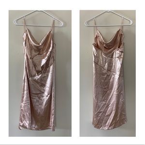 Silky, cream colored cocktail dress. Size 4.